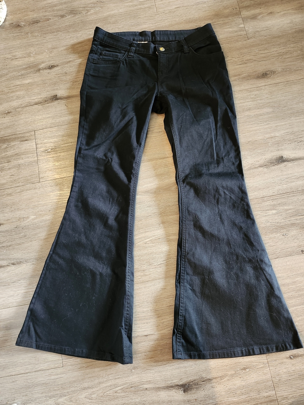 Monkee Genes RARE Black Super Flared Bell Bottom Jeans